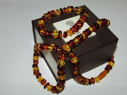 Шикарный винтажный комплект украшений из Прибалтийского янтаря. 