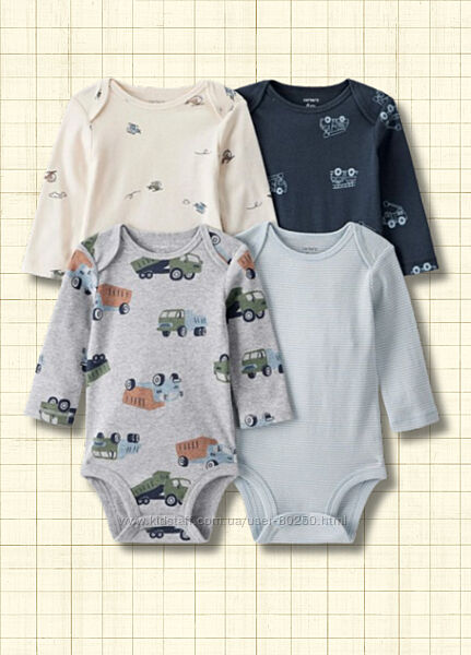 Комплекти боді від CARTERS  6м, 9м, 12м, 18м, 24м. Пакунок малюка. Новинка