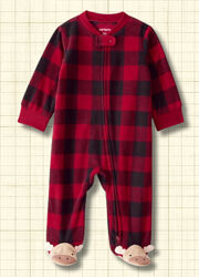 Флісовий новорічний сліп CARTERS 3м, 6м, 9м. Пакунок малюка