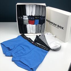 Набор мужские трусы 5 шт и 18 пар носков Tommy Hilfiger в PREMIUM BOX 