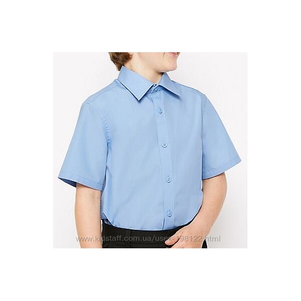 Рубашка M&S Англия голубая короткий рукав на 134-140 см