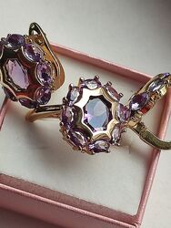 Кольца с аметистом925, есть серьги 