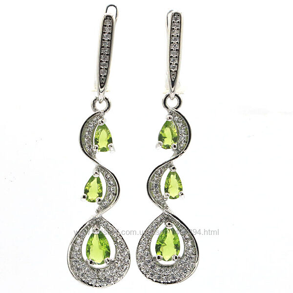 Серьги с натуральными камнями 925