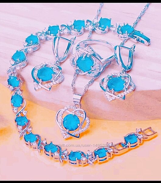 Элегантный голубой набор 925