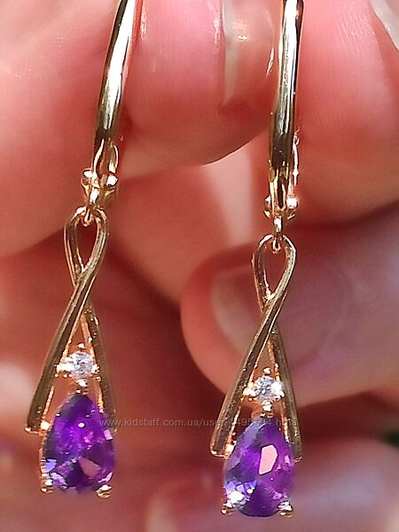 Серьги в позолоте 585 проба