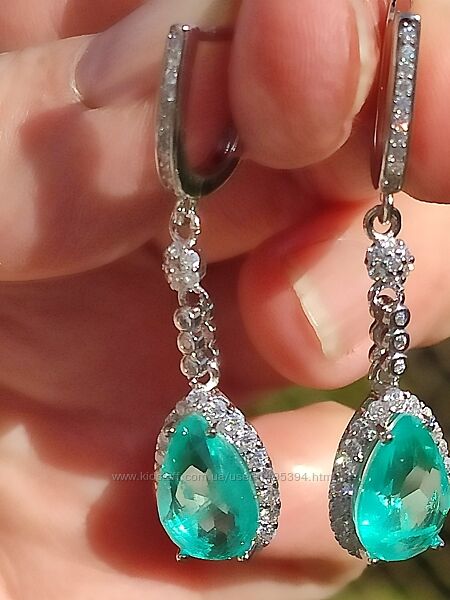 Серьги с турмалинами  925