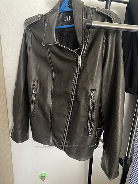 Куртка кожанка косуха Zara L