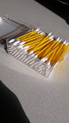 Трійники для нігтів, ватні палочки з Айхерб, відкрита упаковка Iherb