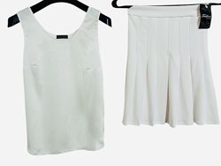 Стильний та ніжний комплект білий топ та спідниця. 