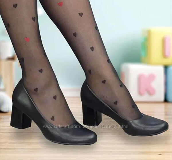 Туфлі з натуральної шкіри 38 на каблуці 6см