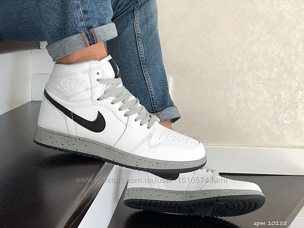 р.41,44,45 Кроссовки  Nike Air Jordan бело/серые KS 10255