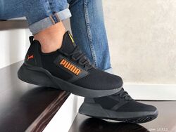 р. 44,46 Стильные мужские кроссовки Puma черно/оранжевые  KS 10322