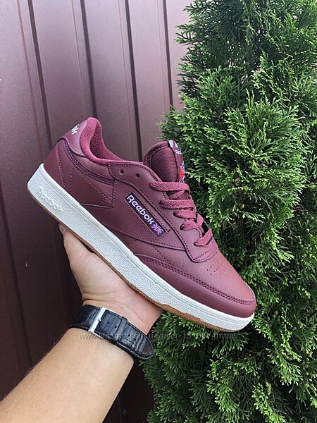р.41,44,46.  Стильные кроссовки Reebok бордовые  KS 10717