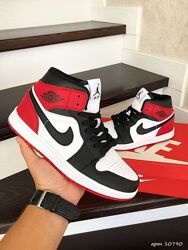 р.41  Кроссовки Nike Air Jordan черно/бело/красные KS 10790