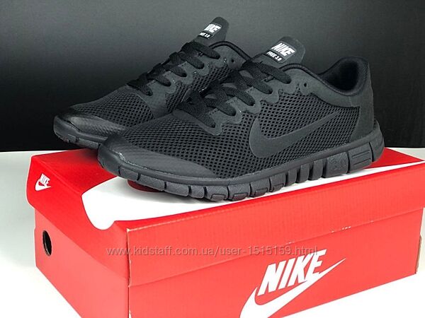 p.43, 46  Nike Free Run 3.0  чорні   KS 12523