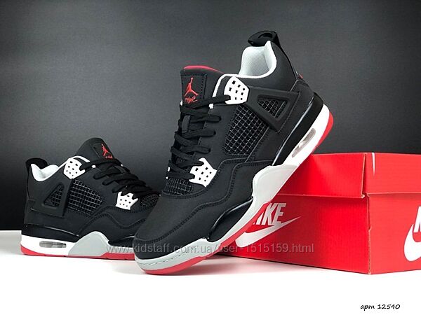 p.36-41  Nike Air Jordan 4 Retro чорні  KS 12540