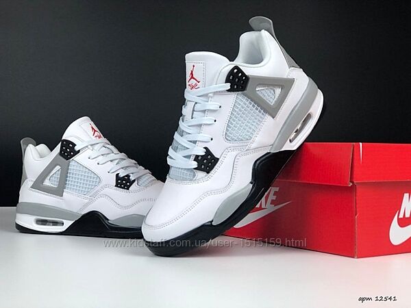 p.36-41  Nike Air Jordan 4 Retro біло/сірі  KS 12541