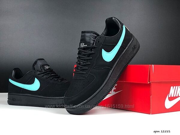 p.41-46  Nike Air Force 1 Low Tiffany & Co чорно/мятні  KS 12551