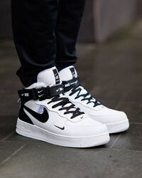 p.41-46 Nike Air Force Utiliti High White Black Winter Fur NK328