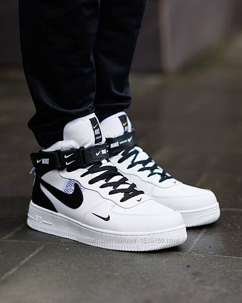 p.41-46  Nike Air Force Utiliti High White Black Winter Fur  NK328
