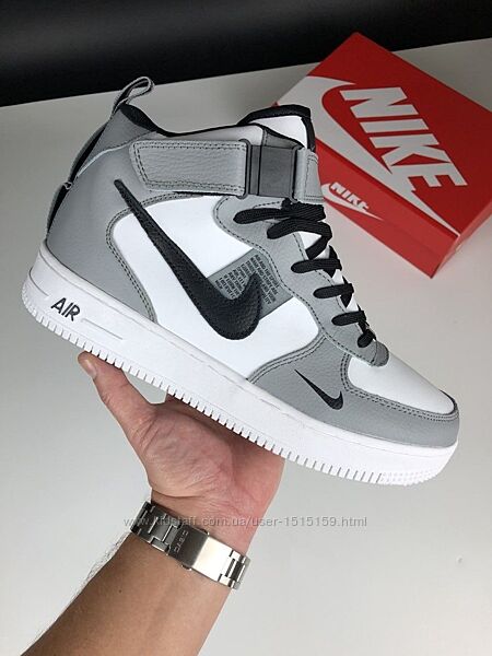 p.41-46  Nike Air Force 1 сіро/білі зима  KS 12625
