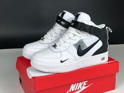 p.41-46  Nike Air Force 1 біло/чорні зима  KS 12627