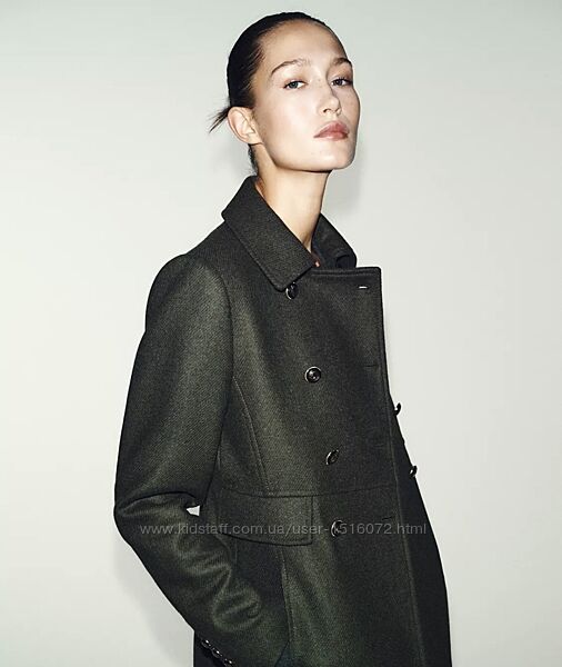 Шерстяне жіноче пальто Zara 