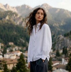Біла жіноча базова сорочка Zara