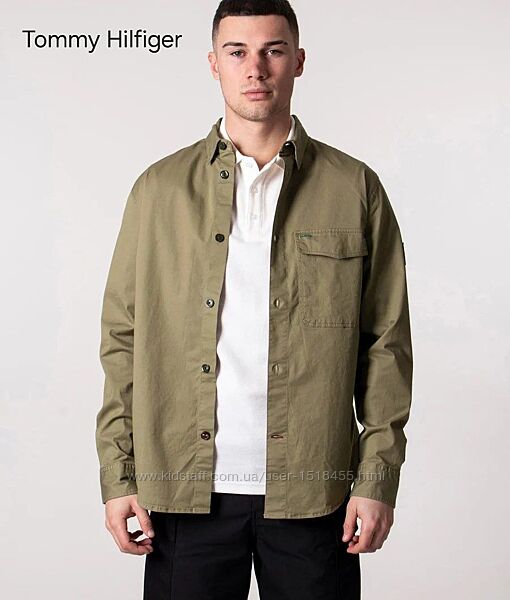 Мужская рубашка Tommy Hilfiger Lightweight Twill Overshirt Оригинал