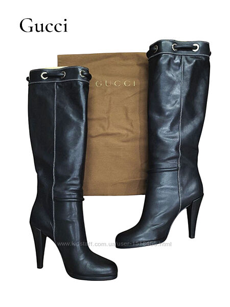 Кожаные женские сапоги Gucci Оригинал