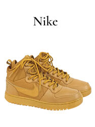 Кожаные кроссовки мужские Nike Court Borough Mid Winter Brown Оригинал