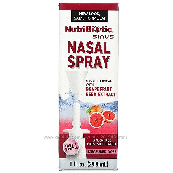 NutriBiotic, Plus назальный спрей, 29,5 мл 