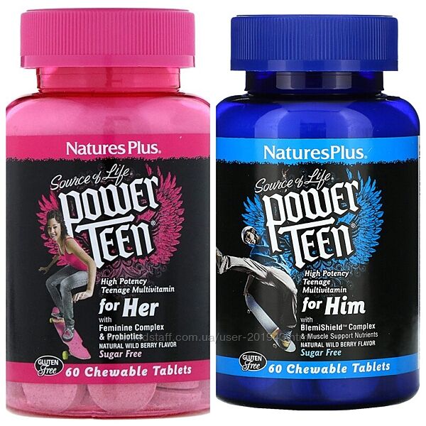 Natures Plus, Source of Life, Power Teen, мультивітаміни, підліток
