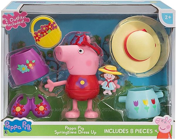 Большая игровая фигурка Пеппы с аксессуарами Peppa Pig Spring Deluxe Dress