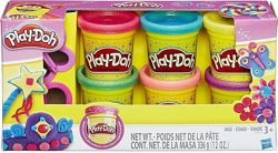 Плей-До набор пластилина 6 цветов Блестящая коллекция Play-Doh Hasbro