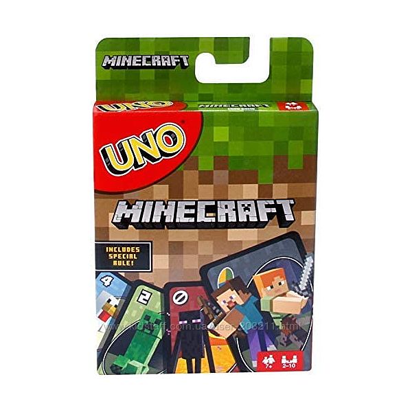 Настольная игра Уно Майнкрафт Mattel Games UNO Minecraft