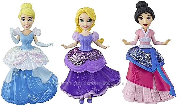    Набор принцесс с платьями клипс 3 штуки Disney Princess Royal Clips