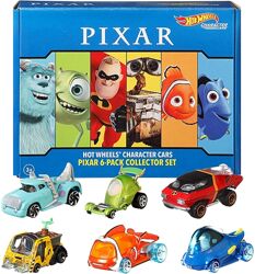 Подарочный набор Hot Wheels Character Cars Pixar and Disney, 6 Pack 