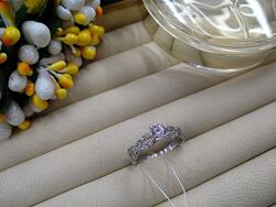 Серебряное нежное кольцо плетение с фианитом 925 последние размеры скидка