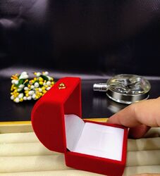 Ювелирная подарочная упаковка футляр для кольца сережек сундук шкатулка 