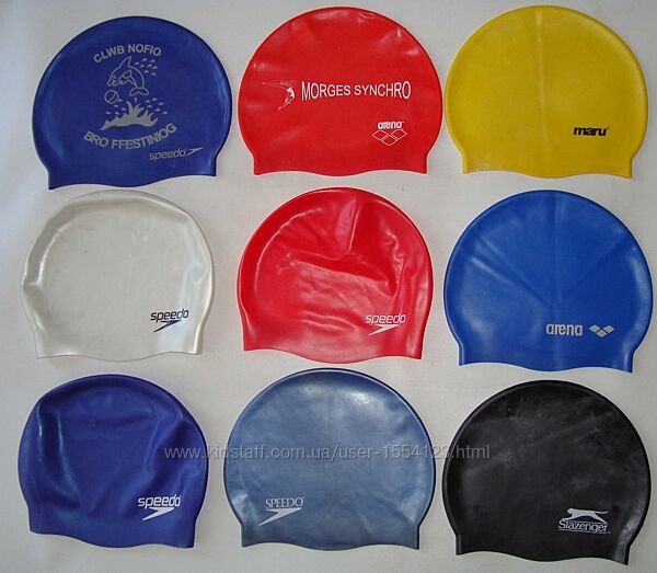 Шапочка для плавания Slazenger Arena Speedo Zoggs Maru silicone 54-58 см.