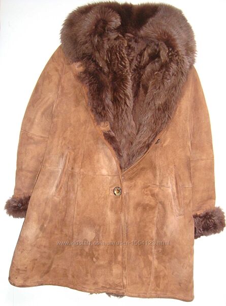 Дубленка женская миди на пуговицах Дублянка жіноча Conbipel 160-170 см 50р