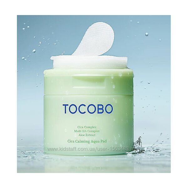Заспокійливі тонер-пади з центелою Tocobo Cica Calming Aqua Pad 60 шт