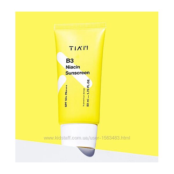 TIAM B3 Niacin Sunscreen  сонцезахисний крем з ніацинамідом 50 мл