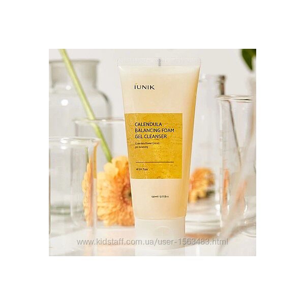 Балансуючий гель для вмивання з календулою IUNIK Calendula Balancing Foam G