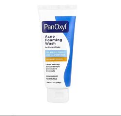 PanOxyl, очищувальна пінка для обличчя та тіла, проти акне, максимальна сил