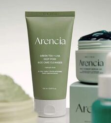 гель для обличчя Arencia - Green Tea  LHA Deep Pore RIice Cake Cleanser 