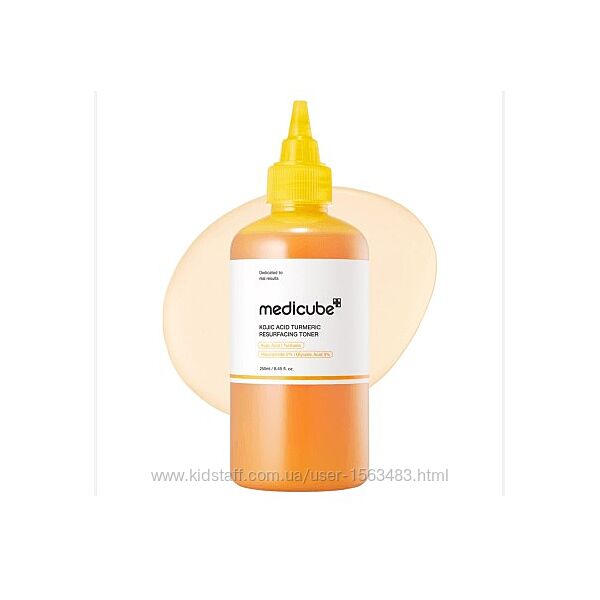 Тонік з кислотами для сяйва шкіри medicube Kojic Acid Turmeric Resurfacing 