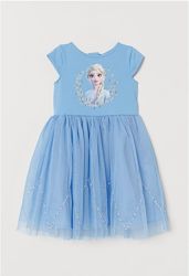 Шикарные платья H&M фатин frozen девочкам 8-10 лет
