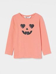 Реглан лонгслив кофточка H&M девочкам хеллоуин
